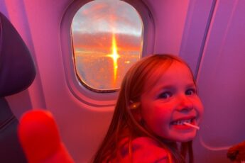 child on plane